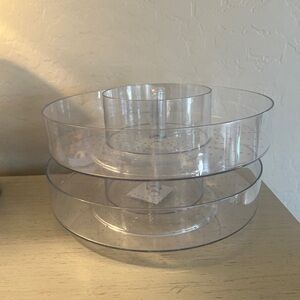 Target Bullseye Round Plastic Rotating Desk Bathroom Kitchen Organizers Tray NWT